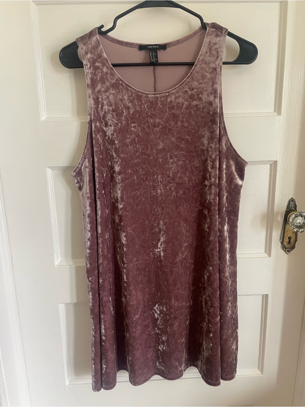 pink forever 21 crushed velvet boho shift dress